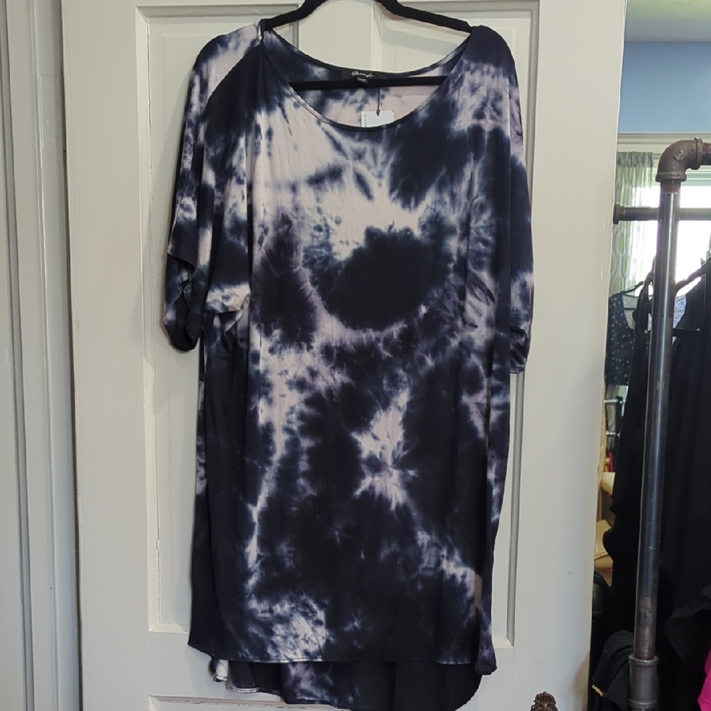 Navy Tie-Dye Women's Dress
